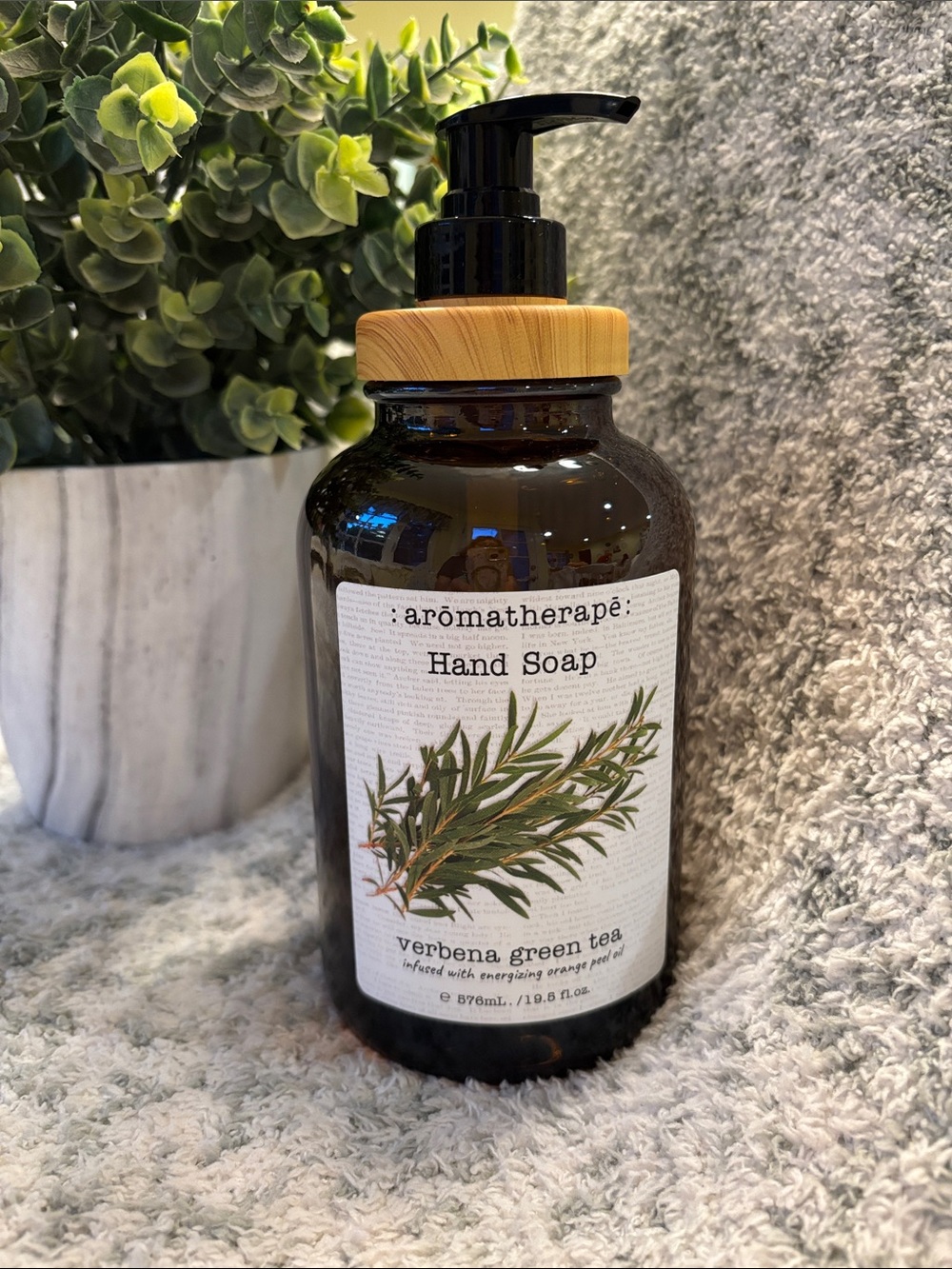 Verbena Green Tea Scented Hand Soap in Rustic Farmhouse Pump NWT 19.5oz